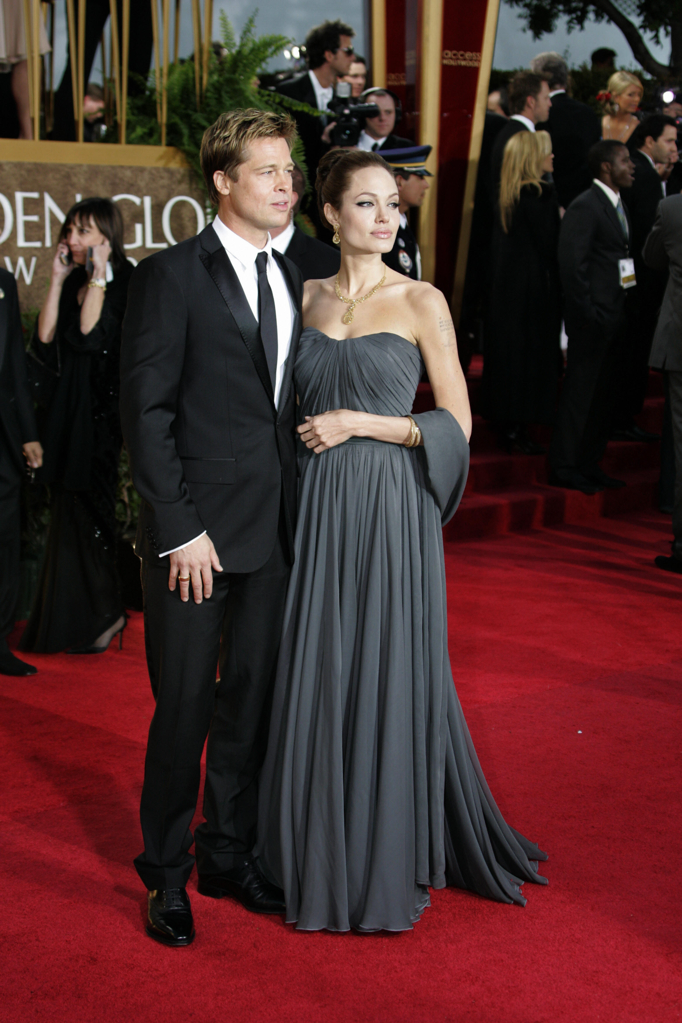 Angelina Jolie and Brad Pitt arrive 15 J